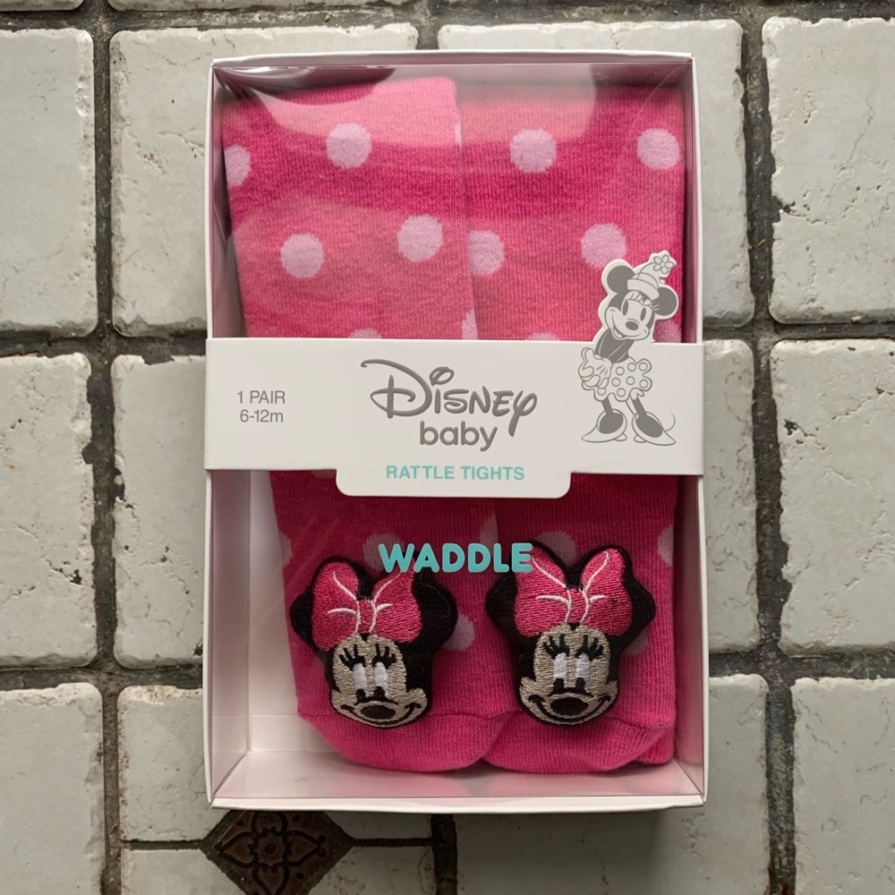 Minnie Mouse Rattle Tights - Picture 2 of 2